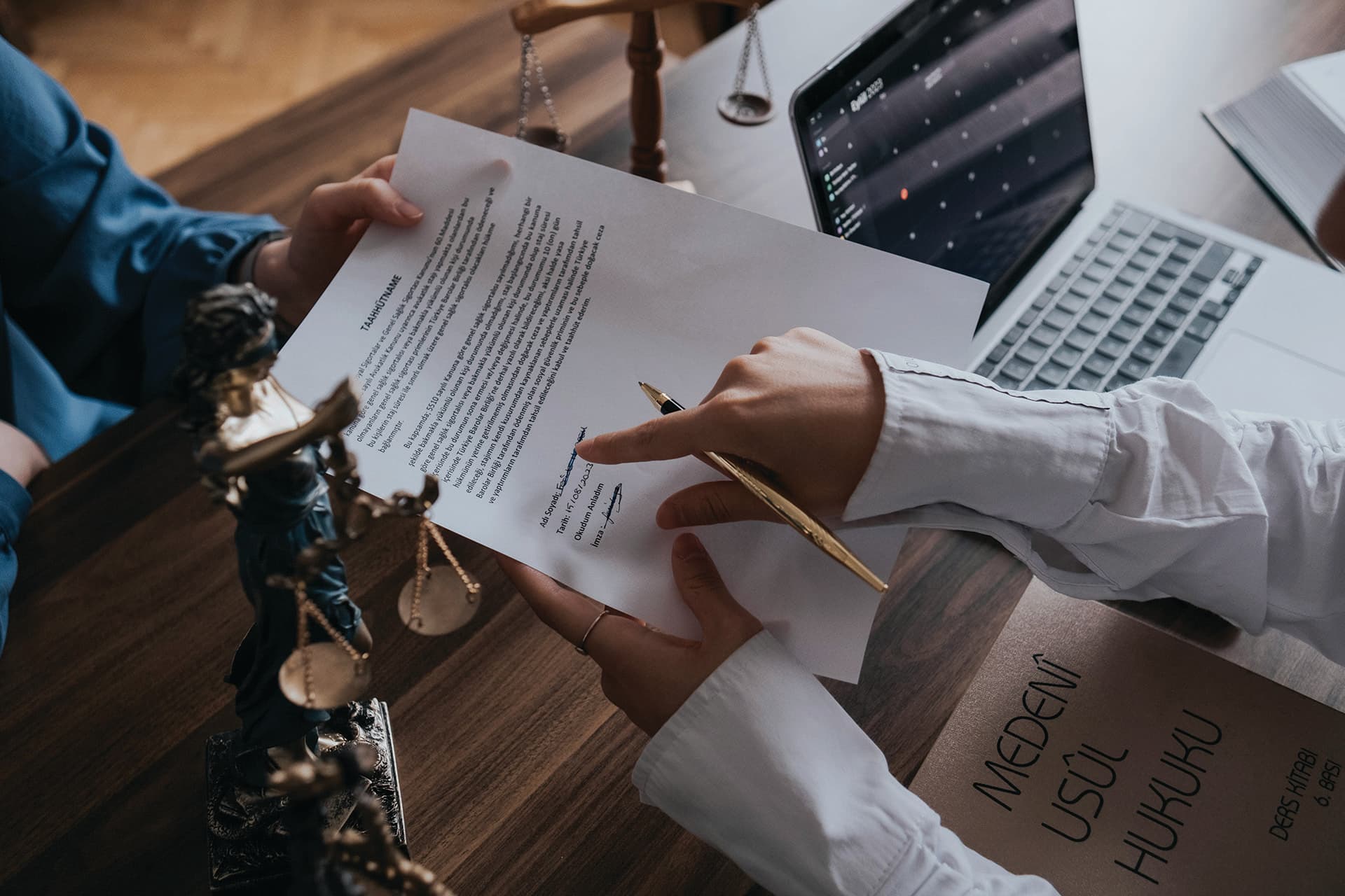 paper and laptop